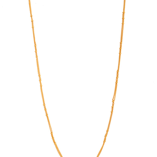VOJ Women Gold Polished Stainless Steel Ball Chain - Distacart