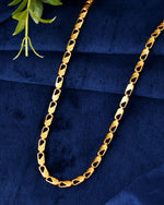 Thumbnail for VOJ Gold Polished Biscuit Shaped Minimal Chain - Distacart