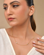 Thumbnail for VOJ Gold Polished Women Pearl Studded Stainless Steel Chain - Distacart