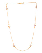 Thumbnail for VOJ Gold Polished Women Pearl Studded Stainless Steel Chain - Distacart