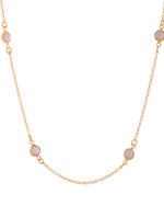 Thumbnail for VOJ Gold Polished Women Pearl Studded Stainless Steel Chain - Distacart