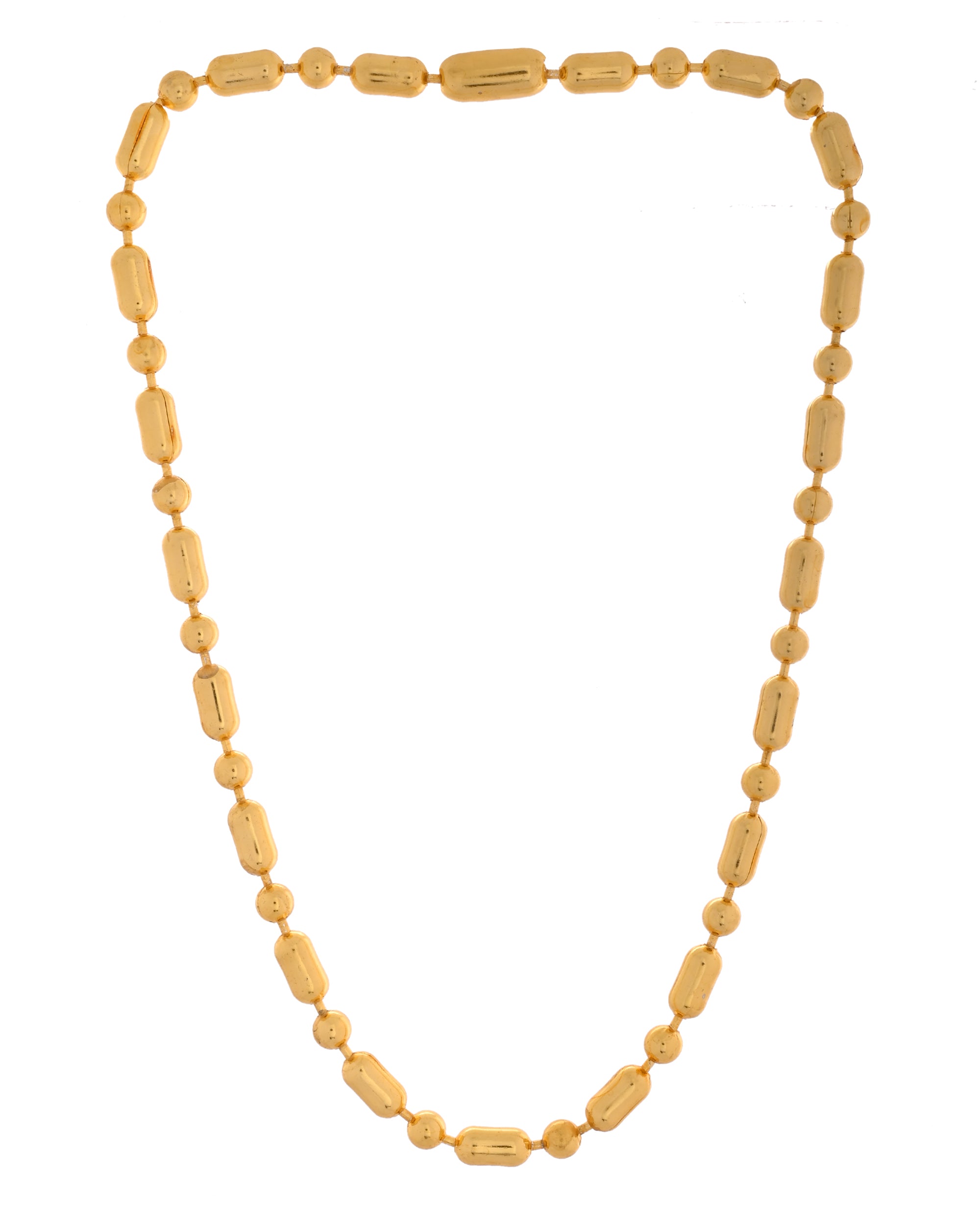 VOJ Men Gold Polished Drop Studded Elegant Chain