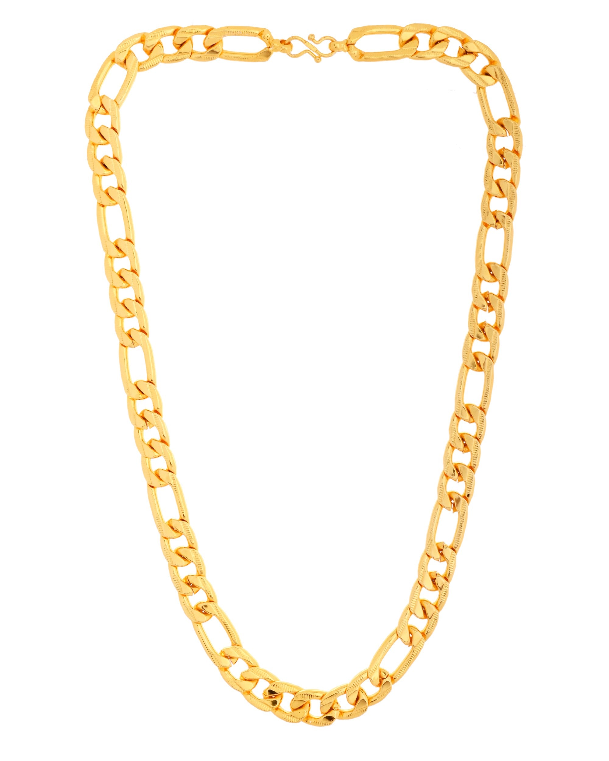 VOJ Men Gold Polished Link Classic Designer Linked Chain