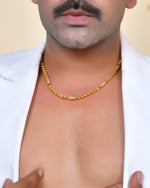 Thumbnail for VOJ Men Pipe Shaped Gold Polished Chain - Distacart