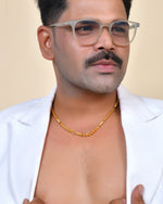 Thumbnail for VOJ Men Pipe Shaped Gold Polished Chain - Distacart