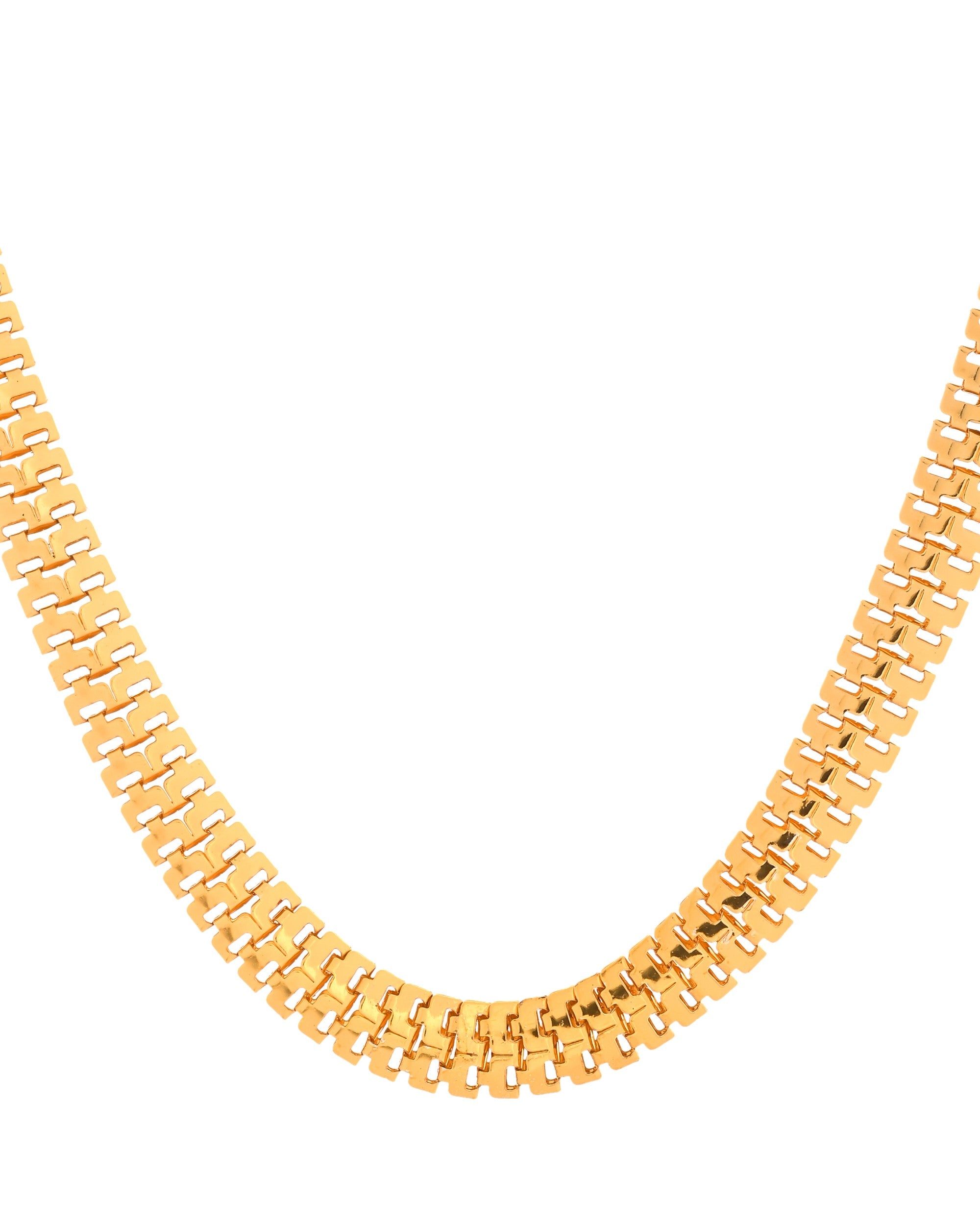 VOJ Stainless Steel Men Gold Polished Thick Chain - Distacart