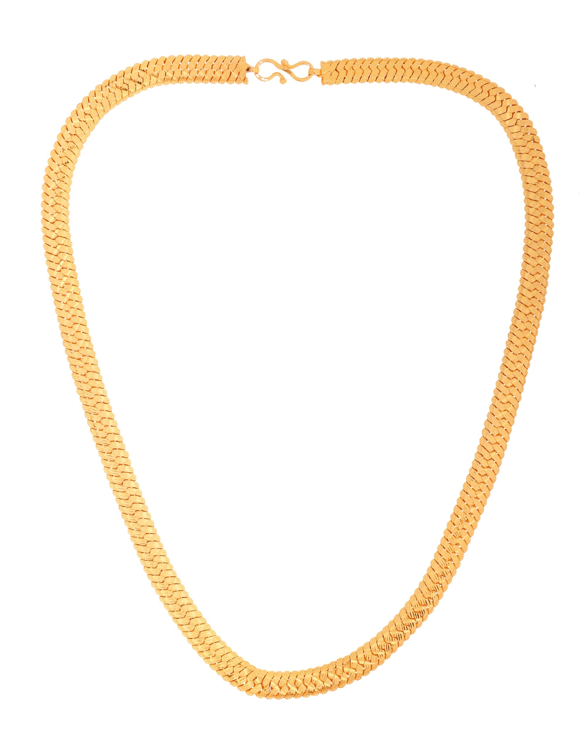 VOJ Gold Polished Minimal Chain For Men