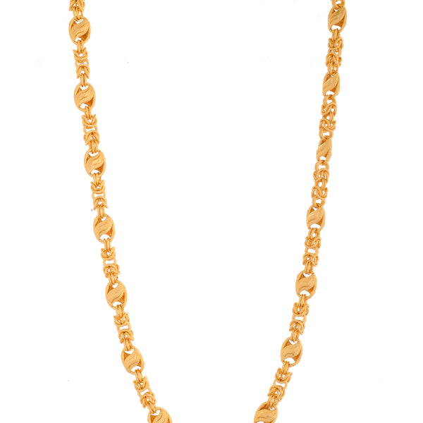 VOJ Gold Polished Designer Stainless Steel Chain For Men - Distacart