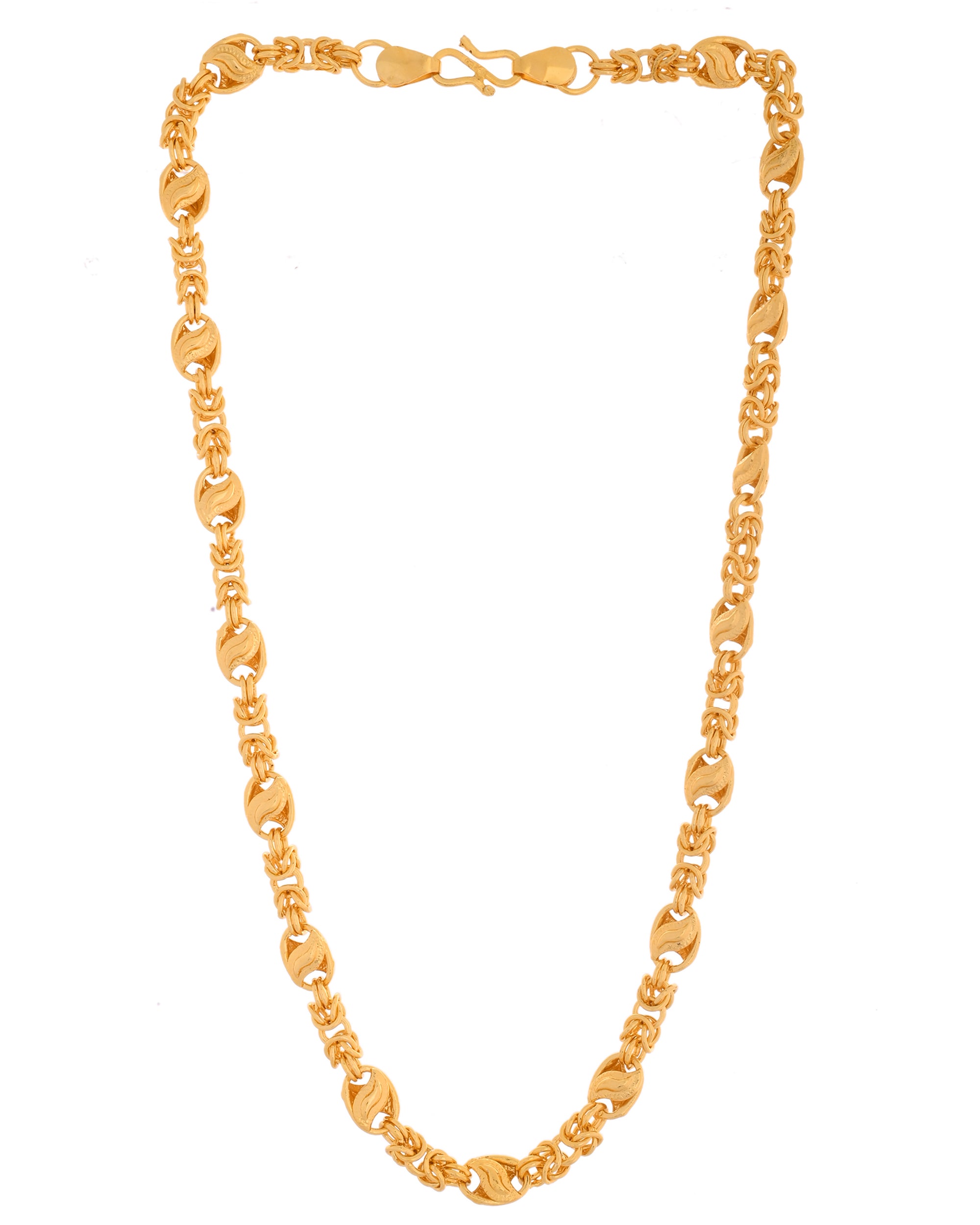 VOJ Gold Polished Designer Stainless Steel Chain For Men