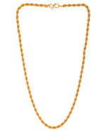 Thumbnail for VOJ Gold Polished Twisted Stainless Steel Chain For Men