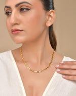 Thumbnail for VOJ Gold Polished Geometrical Shaped Stainless Steel Chain For Women - Distacart