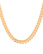 Thumbnail for VOJ Gold Polished Filled Leaf Shaped Chain For Women - Distacart