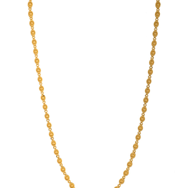 VOJ Gold Polished Oval Shaped Designer Chain For Women - Distacart