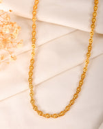 Thumbnail for VOJ Gold Polished Oval Shaped Designer Chain For Women - Distacart