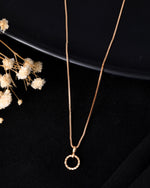Thumbnail for VOJ Rose Gold Polished Chain With Small Circular Pendant - Distacart