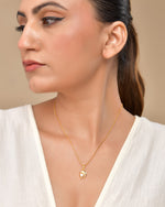 Thumbnail for VOJ Gold Polished Chain With Fish Shaped Stone Studded Pendant - Distacart