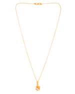 Thumbnail for VOJ Gold Polished Chain With Fish Shaped Stone Studded Pendant - Distacart