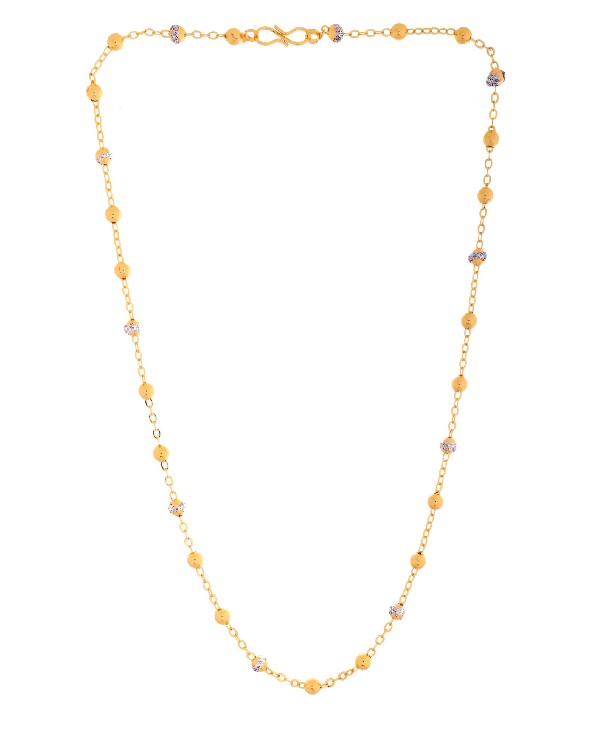 VOJ Stainless Steel Dual Toned Ball Chain For Women - Distacart