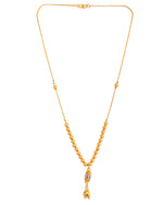 Thumbnail for VOJ Rose Gold Polished Ad Studded Round Pendant With Chain - Distacart