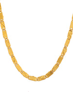 Thumbnail for VOJ Stainless Steel Gold Polished Biscuit Shaped Classic Chain - Distacart