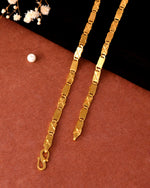 Thumbnail for VOJ Stainless Steel Gold Polished Biscuit Shaped Classic Chain - Distacart
