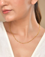 Thumbnail for VOJ Women Stainless Steel Twisted Gold Polished Chain - Distacart