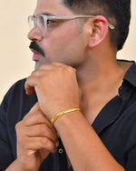 Thumbnail for VOJ Men Stainless Steel Gold Polished Handcrafted Bracelet - Distacart