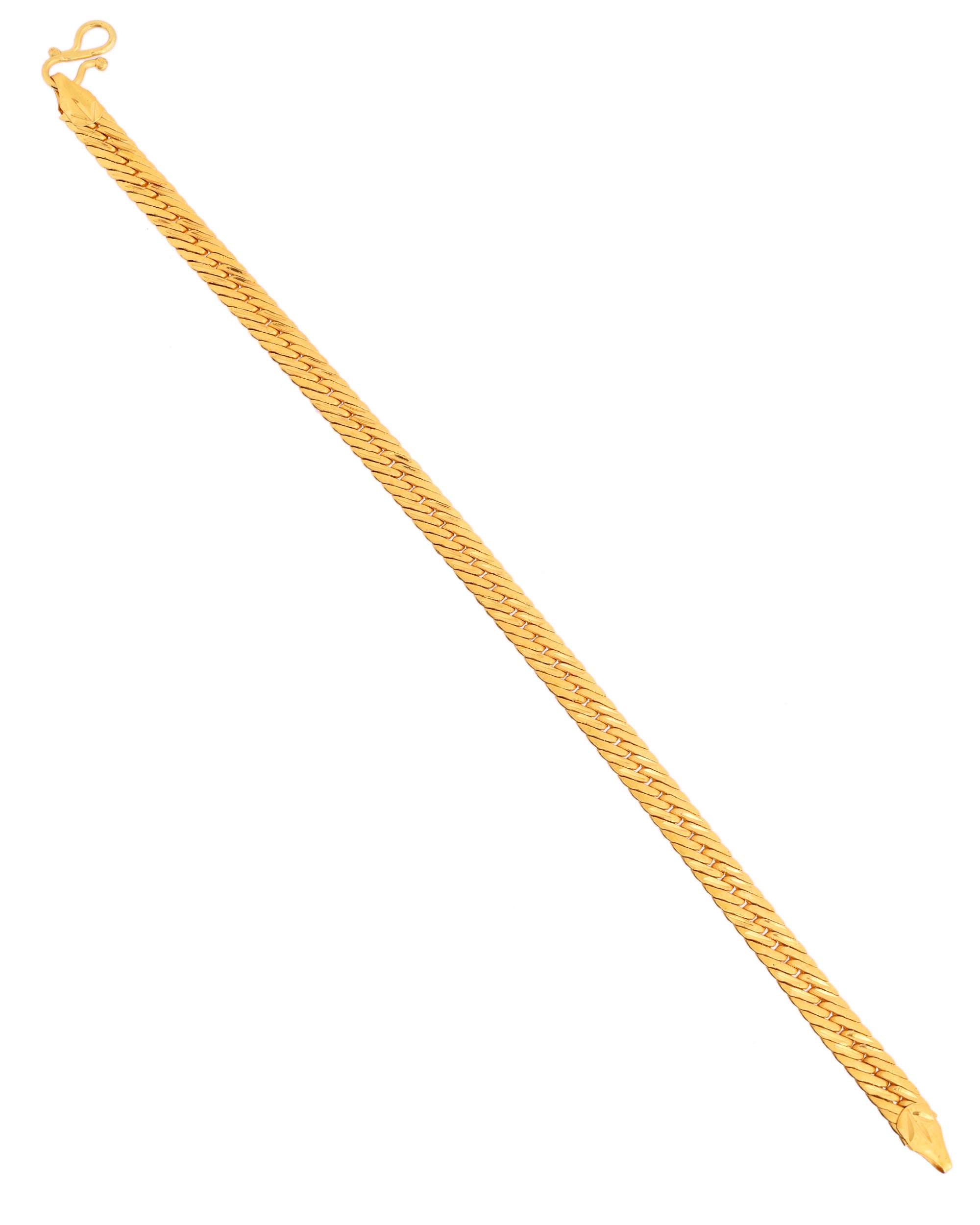 VOJ Men Stainless Steel Gold Polished Handcrafted Bracelet - Distacart
