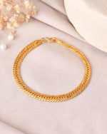 Thumbnail for VOJ Men Stainless Steel Gold Polished Handcrafted Bracelet - Distacart