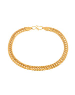 Thumbnail for VOJ Men Gold Polished Stainless Steel Linked Bracelet - Distacart