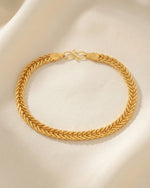 Thumbnail for VOJ Men Gold Polished Stainless Steel Linked Bracelet - Distacart