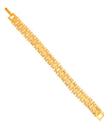 Thumbnail for VOJ Gold Polished Handcrafted Stainless Steel Linked Bracelet For Men - Distacart