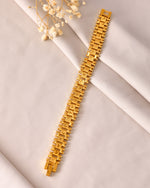 Thumbnail for VOJ Gold Polished Handcrafted Stainless Steel Linked Bracelet For Men - Distacart
