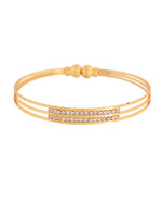 Thumbnail for VOJ Set Of 2 Gold Polished Stone Studded Bangle