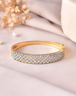 Thumbnail for VOJ Women Gold Polished Cz Studded Kada Bracelet - Distacart