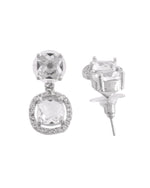 Thumbnail for VOJ Silver Plated Stone Geometrical Shaped Earrings - Distacart