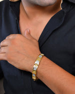Thumbnail for VOJ Men Dual Toned Stylish Stainless Steel Bracelet - Distacart