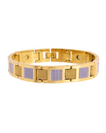 Thumbnail for VOJ Men Dual Toned Stylish Stainless Steel Bracelet - Distacart