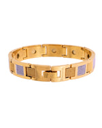 Thumbnail for VOJ Men Dual Toned Stylish Stainless Steel Bracelet - Distacart
