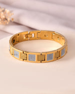 Thumbnail for VOJ Men Dual Toned Stylish Stainless Steel Bracelet - Distacart