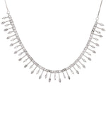 Thumbnail for VOJ Silver Plated Ad Stone Studded Elegant Minimal Jewellery Set - Distacart