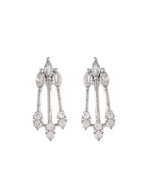 Thumbnail for VOJ Silver Plated Ad Stone Studded Elegant Minimal Jewellery Set - Distacart
