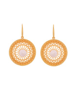Thumbnail for VOJ Gold Polished Anti Tarnish Circular Shaped Drop Earrings - Distacart