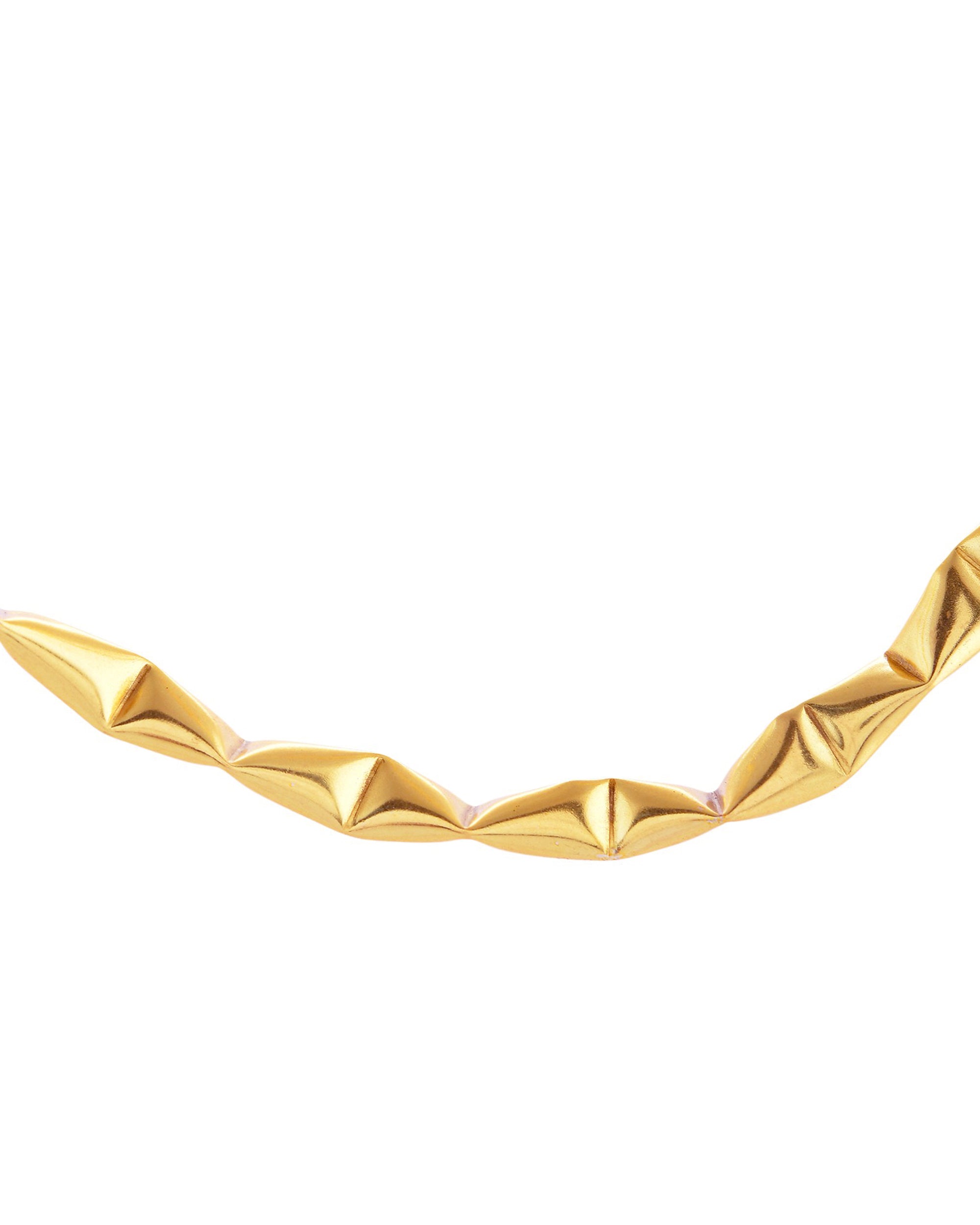 VOJ Gold Polished Anti Tarnished Designer Hasli Necklace - Distacart