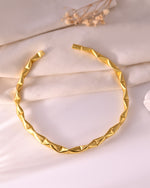 Thumbnail for VOJ Gold Polished Anti Tarnished Designer Hasli Necklace - Distacart