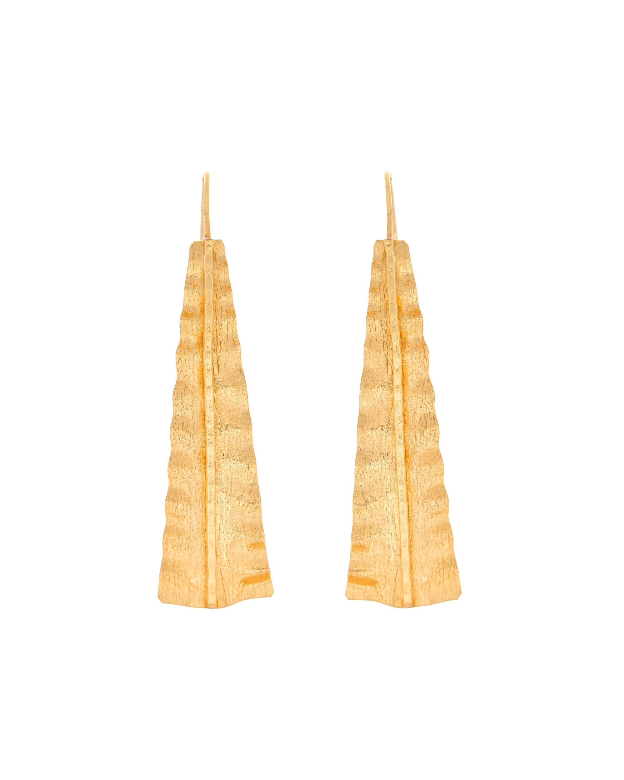 VOJ Gold Polished Anti Tarnished Elegant Designer Drop Earrings