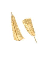 Thumbnail for VOJ Gold Polished Anti Tarnished Elegant Designer Drop Earrings