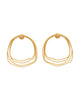 VOJ Gold Polished Anti Tarnished Multi Wired Studs Earrings - Distacart