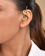 Thumbnail for VOJ Gold Polished Moon Shaped Anti Tarnish Ear Cuff - Distacart