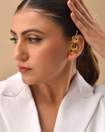 Thumbnail for VOJ Gold Polished Moon Shaped Anti Tarnish Ear Cuff - Distacart